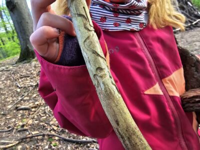 Waldtage im Kindergarten Schwabenheimer Hof mit Schnitzereien